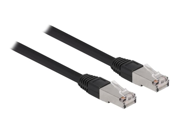 Delock - Koblingskabel - RJ-45 (hann) til RJ-45 (hann) - 10 m - 7 mm - S/FTP - CAT 6a - halogenfri, formstøpt, utendørs - svart