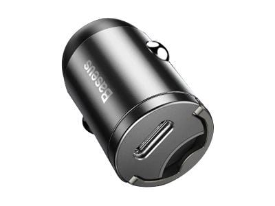 Baseus Tiny Star Mini - Bilstrømadapter - 30 watt - 3 A - PD 3.0, QC 4.0+ (USB-C) - grå