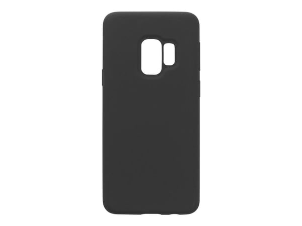 eSTUFF - Bagsidecover til mobiltelefon - silikon - sort - for Samsung Galaxy S9