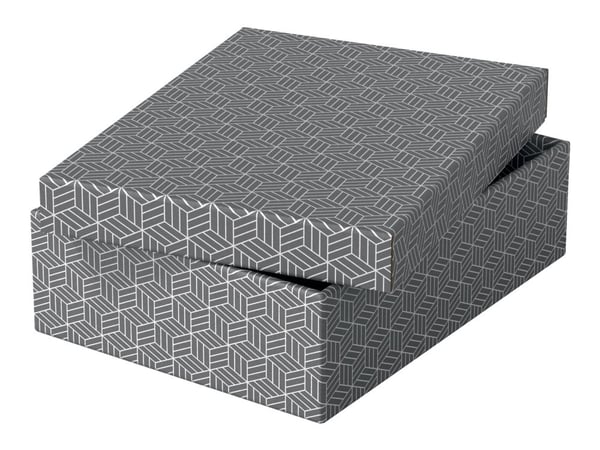 Esselte - Gaveeske - medium - 36 cm x 26.5 cm x 10 cm - grå - pakke av 3
