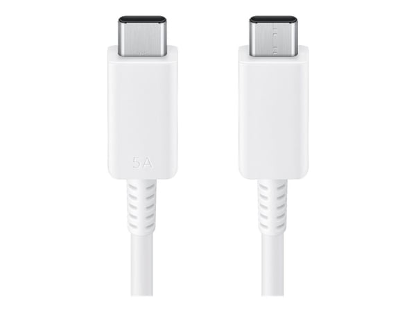 Samsung EP-DX510 - USB-kabel - USB-C (hane) till USB-C (hane) - USB 2.0 - 5 A - 1.8 m - vit