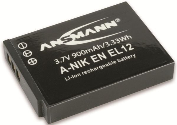 Ansmann A-Nik EN EL 12, 900 mAh, 3,7 V, Lithium-Ion (Li-Ion)