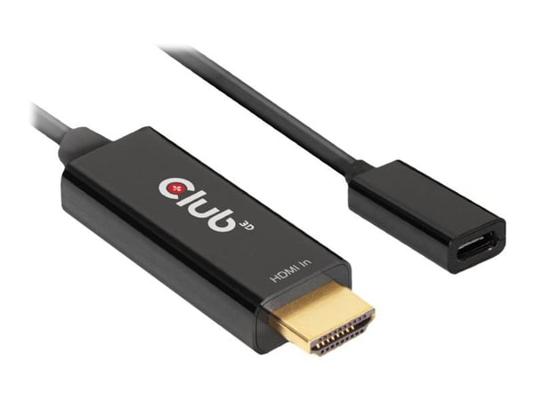 Club 3D - Adapterkabel - HDMI hann til USB-C hunn - 22 cm - aktiv, 4K 60Hz støtte