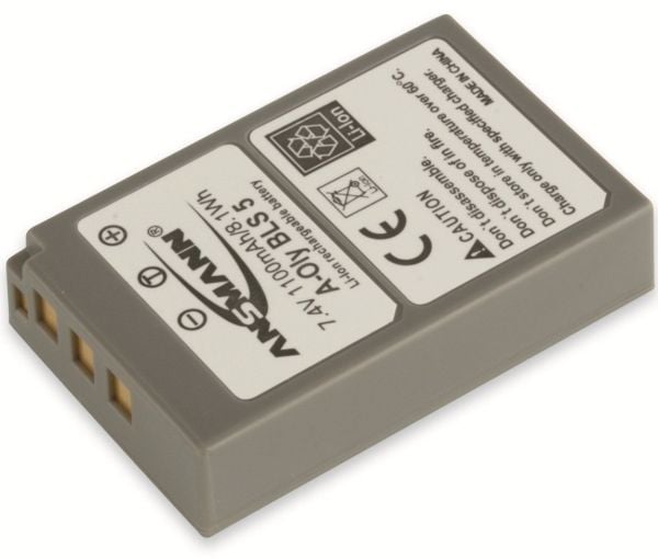 Ansmann A-Oly BLS 5, 1100 mAh, 7,4 V, Lithium-Ion (Li-Ion)