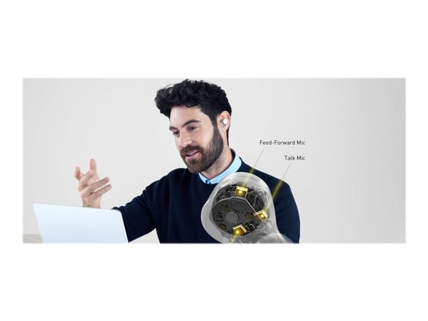 Technics EAH-AZ60 - True wireless-hodetelefoner med mikrofon - i øret - Bluetooth - aktiv støydemping - sølv