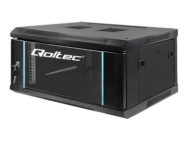 Qoltec - Rack skåp - svart - 4U - 19"