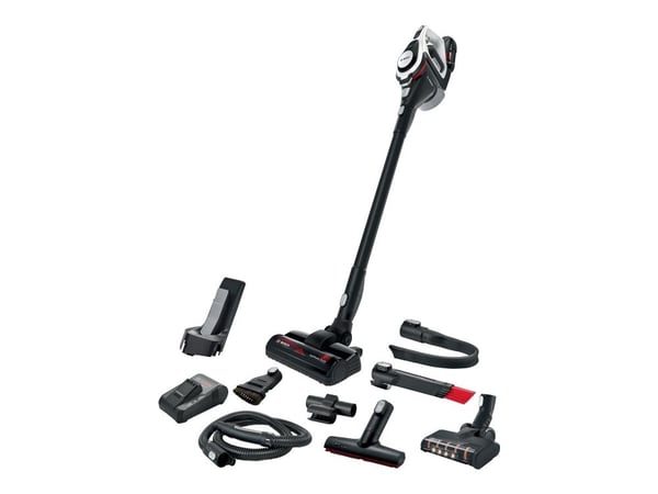 Bosch Series | 8 Unlimited Gen2 BSS825ALL - Støvsuger - pinne/håndholdt (2-i-1) - uten pose - uten kabel - hvit - 1 batteri, inkludert lader