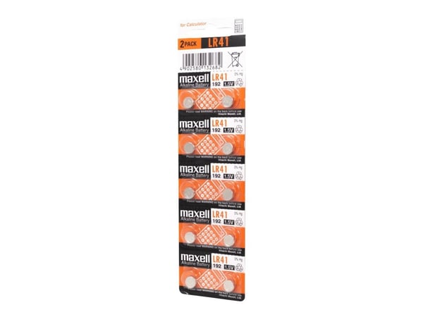 Maxell LR 41 - Batterier 10 x LR41