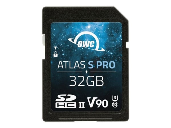 OWC Atlas S Pro SDXC 32 GB klasse 10 UHS-II/U3 V90-kort (OWCSDV90P0032)
