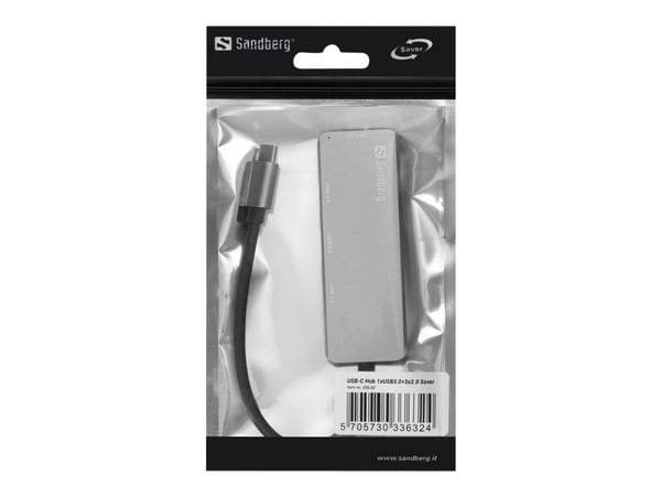 Sandberg - Keskitin - 1 x SuperSpeed USB 3.0 + 3 x USB 2.0 - pöytätietokoneet