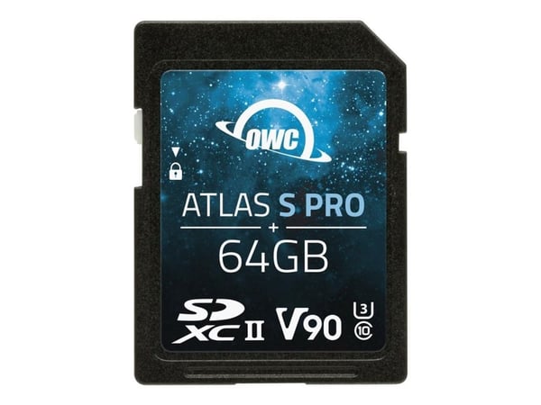 OWC Atlas S Pro - Flash-minneskort - 64 GB - Video Class V90 / UHS-II U3 / Class10 - SDXC UHS-II