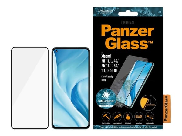 PanzerGlass ® Screen Protector Xiaomi Mi 11 Lite, Xiaomi, Xiaomi - Mi 11 Lite, Asennus kuivana, Naarmuuntumisenkestävä, Iskunkestävä, Läpinäkyvä, 1...