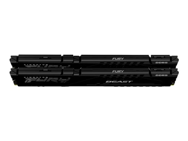 Kingston FURY Beast - DDR5 - sett - 32 GB: 2 x 16 GB - DIMM 288-pin - 5600 MT/s / PC5-44800 - CL40 - 1.25 V - ikke-bufret - on-die ECC - svart