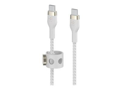 Belkin BOOST?CHARGE PRO Flex, 1 m, USB C, USB C, USB 2.0, Valkoinen