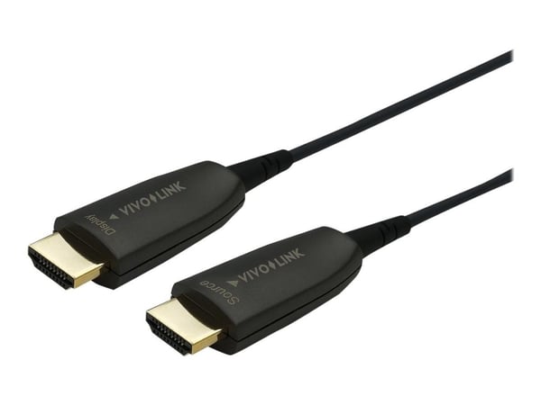 VivoLink Professional - HDMI-kabel med Ethernet - HDMI hane till HDMI hane - 40 m - fiberoptisk - svart - 8K60 Hz (7680 x 4320) stöd