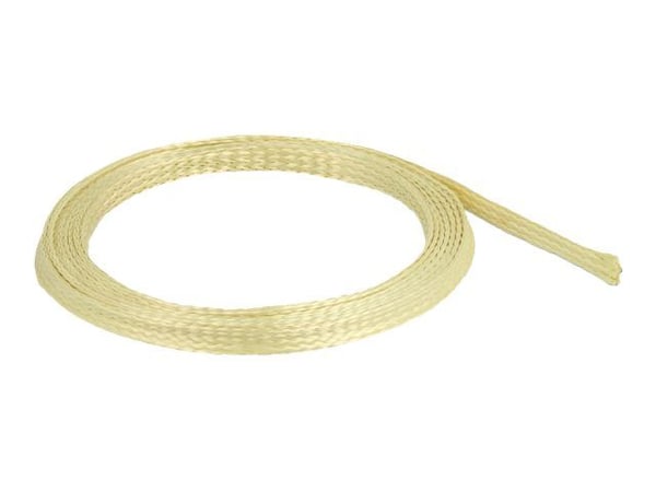 Delock - Flätad ärm - 2 m - gul