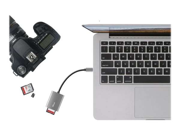 Trust Dalyx - Kortleser (microSD, SDHC, SDXC) - USB-C 3.2 Gen 1