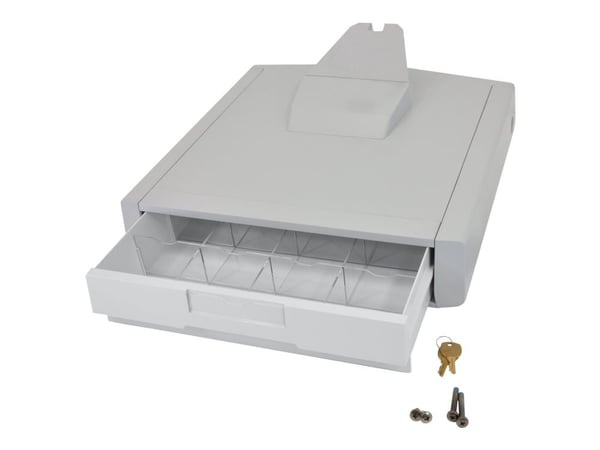Ergotron StyleView Primary Storage Drawer, Single - Lagringsboks - gråhvit - vognmonterbar