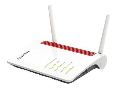 FRITZ!Box 6850 5G - Trådløs ruter - WWAN 4-portssvitsj - 1GbE - Wi-Fi 5 - Dobbeltbånd - 3G, 4G, 5G - VoIP-telefonadapter