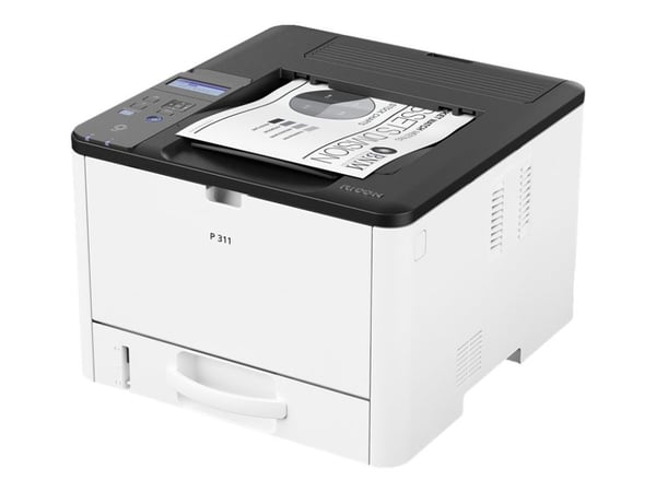 Ricoh P 311 - Skriver - S/H - Dupleks - laser - A4/Legal - 1200 x 1200 dpi - inntil 32 spm - kapasitet: 300 ark - USB 2.0, Gigabit LAN, USB 2.0 ver...