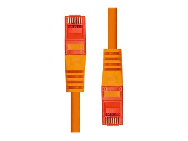 ProXtend - Koblingskabel - RJ-45 (hann) til RJ-45 (hann) - 25 cm - 6 mm - UTP - CAT 6 - halogenfri, uten hindringer, flertrådet - oransje