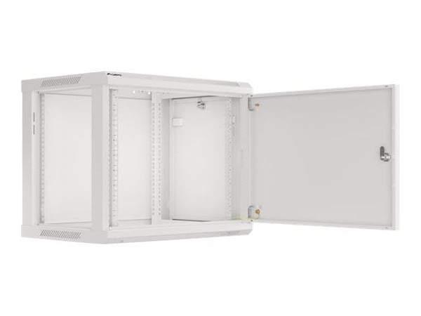 Lanberg WF01 64/66 V2 Series WF01-6409-00S - Skap - veggmonterbar - grå, RAL 7035 - 9U - 19"