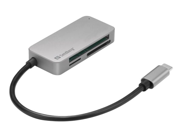 Sandberg USB-C Multi Card Reader Pro - Kortinlukija (MMC, SD, TransFlash, microSD, SDHC, SDXC, CFast Card) - USB-C - USB-C