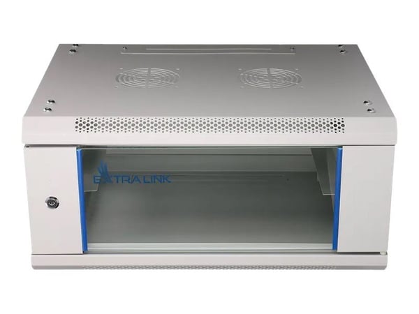 Extralink - Rack skap - veggmonterbar - grå - 4U - 19"
