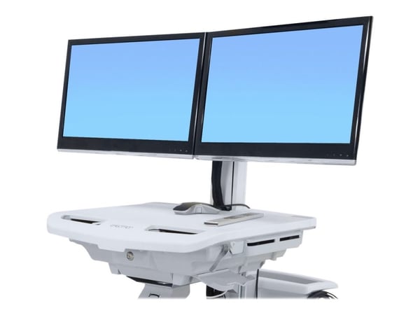Ergotron StyleView - Monteringskomponent (løftemotor, hengselbue, 2 VESA-adaptere, kabelstyringsmaskinvare) - side-til-side - for 2 LCD-skjermer - ...