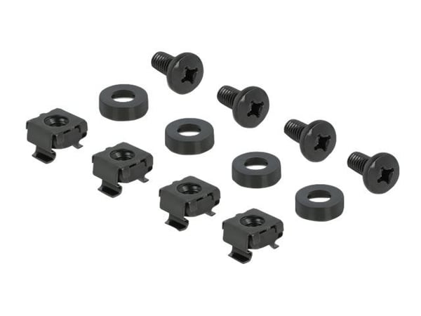 Delock - Pluggbord (blankt) - snap-in mounting - rackmonterbar - svart - 1U - 10" - 10 porter