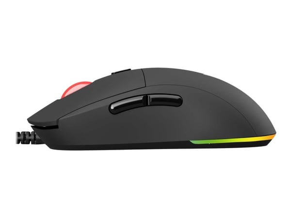 SAVIO Gambit - Mus - optisk - 7 knapper - kablet - USB - svart - hengeboks