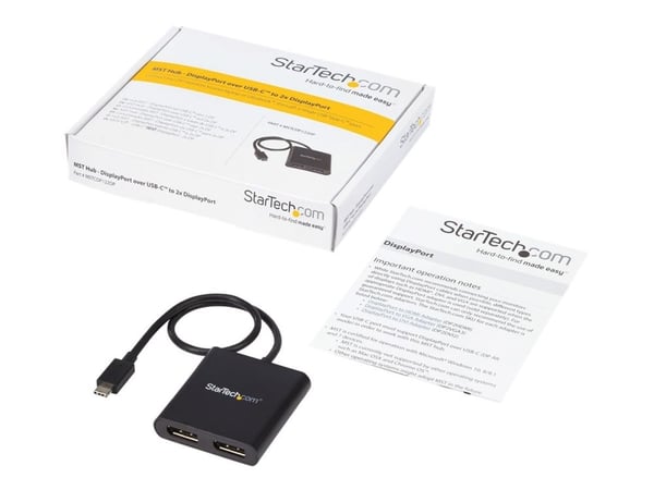 StarTech.com MSTCDP122DP, USB Type-C, DisplayPort-lähtö, 3840 x 2160 pikseliä
