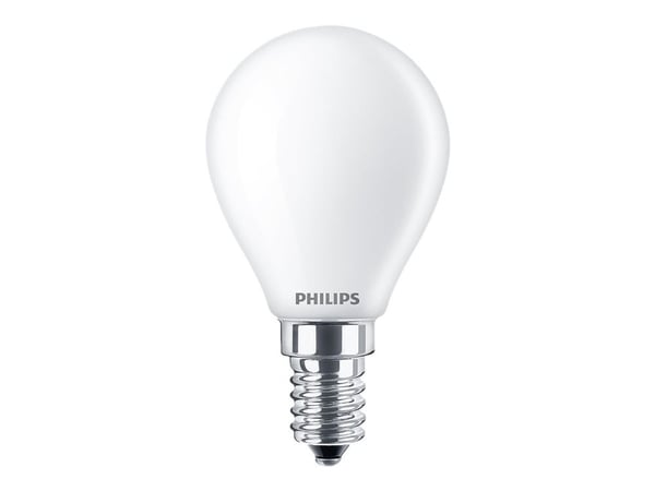 Philips - LED-lyspære - form: P45 - mattslipt finish - E14 - 2.2 W (ekvivalent 25 W) - klasse E - varmt hvitt lys - 2700 K (en pakke 2)