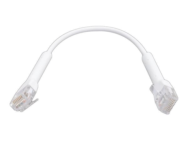 Ubiquiti UniFi - Patchkabel - RJ-45 (han) til RJ-45 (han) - 10 cm - 3 mm - CAT 6 - booted - hvid (pakke med 50)