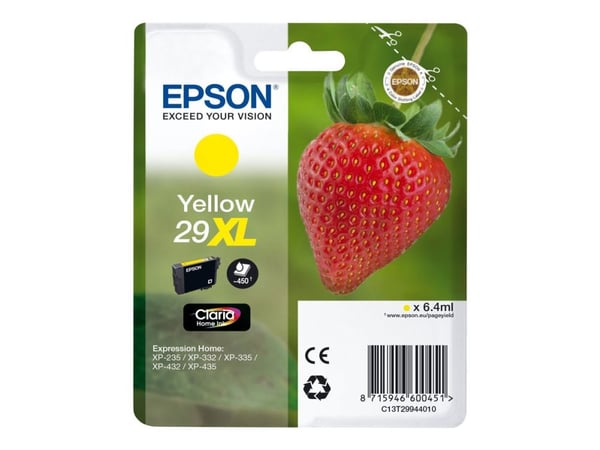 Epson 29XL - 6.4 ml - XL - gul - original - blekkpatron - for Expression Home XP-235, 245, 247, 332, 335, 342, 345, 432, 435, 442, 445