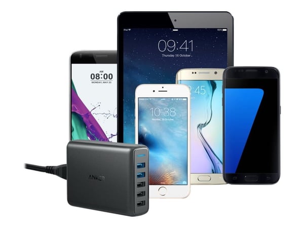 Anker PowerPort Speed 5, Sisätila, AC, Musta