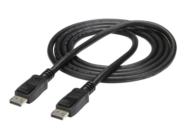 StarTech 1m DisplayPort 1.2 Cable with Latches M/M DisplayPort 4k - DisplayPort-kabel - DisplayPort (hann) til DisplayPort (hann) - 1 m - låst - svart