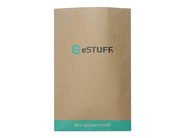 eSTUFF Soft Case - Baksidedeksel for mobiltelefon - UV-belagt termoplast-polyuretan - gjennomsiktig, blank - for Apple iPhone 12, 12 Pro