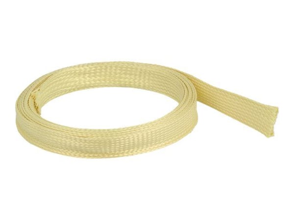 Delock - Flätad ärm - 2 m - gul