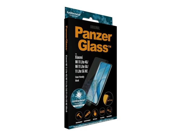 PanzerGlass - Skjermbeskyttelse for mobiltelefon - glass - rammefarge svart - for Xiaomi MI 11 Lite