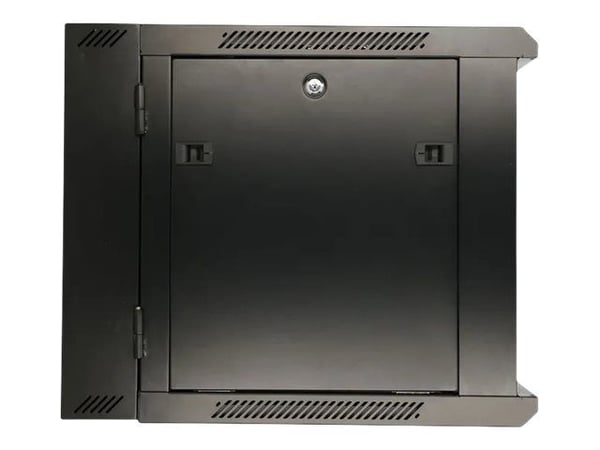 Extralink 9U 600X600 AZH WALL-MOUNTED RACKMOUNT CABINET SWING TYPE BLACK, Seinään asennettava laitekehikko, 9U, 60 kg, Näppäinlukko, Kotelon kiskot...