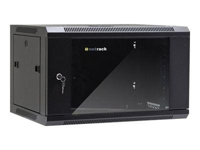 Netrack - Skap - veggmonterbar - svart - 6U - 19"