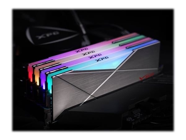 XPG SPECTRIX D50 - DDR4 - sett - 16 GB: 2 x 8 GB - DIMM 288-pin - 3200 MT/s / PC4-25600 - CL16 - 1.35 V - ikke-bufret - ikke-ECC - wolframgrå