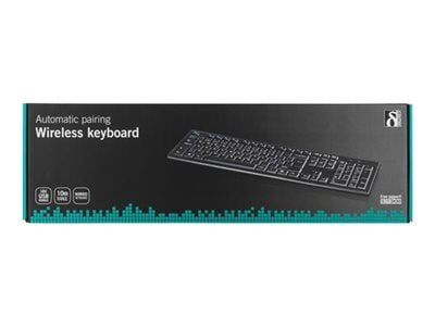 DELTACO - Tastatur - trådløs - 2.4 GHz - Storbritannia - svart