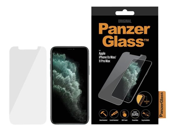 PanzerGlass - Skjermbeskyttelse for mobiltelefon - glass - 6.5" - krystallklar - for Apple iPhone 11 Pro Max, XS Max