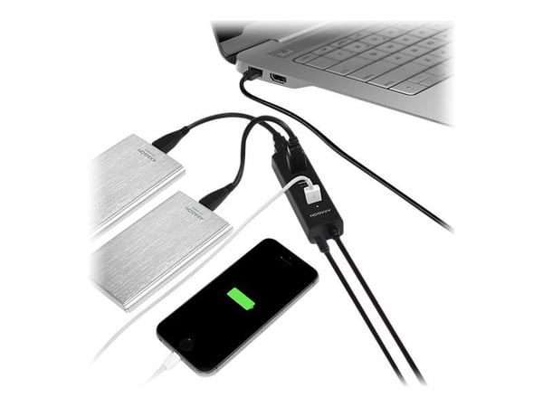 AXAGON HUE-S2BP - Hub - 4 x SuperSpeed USB 3.0 - stasjonær