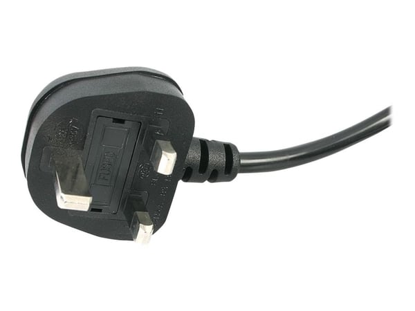 StarTech.com 3ft (1m) UK Laptop Power Cable, BS 1363 to C7, 2.5A 250V, 18AWG, musta, AC Notebook/Laptop Replacement Cord, Printer Cable, UK Laptop ...