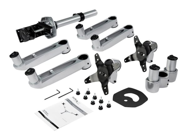 StarTech.com Desk Mount Dual Monitor Arm, Premium nivelletty monitorivarsi, jopa 27" VESA Mount -näytöt, korkeussäädettävä monitorikiinnike, pyöriv...