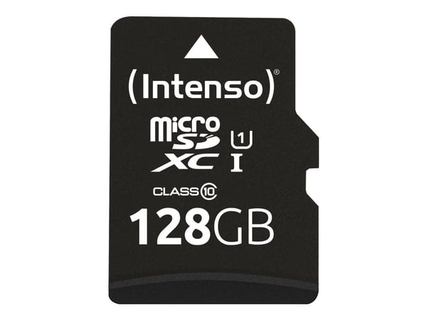 Intenso - Flashminnekort (SD-adapter inkludert) - 128 GB - UHS-I U1 / Class10 - microSDXC UHS-I