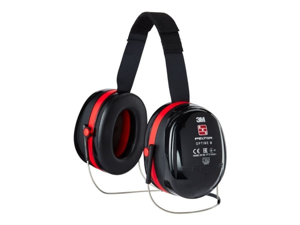3M Peltor Optime III H540B-412-SV - Ørevarmere - SNR: 35 dB - polyuretanskum, ABS-plast, polyvinylklorid (PVC), rustfritt stål - svart, rød